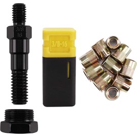 Rivet Nut Tool Mandrel 3/8-16 and 10 Rivet Nuts, Rivet Tool Set Spare Part, Nutsert Tool Accessories Set Compatible with RZX/Astro Riveters