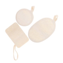 TOVINANNA 3pcs Exfoliating Loofah Scrubber Pads for Men Body Cleansing Compact and Portable Exfoliator for Shower Bath Routine