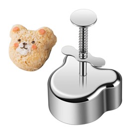 Stainless Steel musubi press mold onigiri molds spam musubi molds rice ball mold sushi maker (bear)
