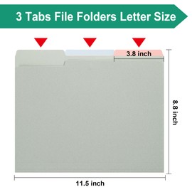 pmybupo 18 Pack Colored File Folders,1/3-Cut Tab,Letter Size,Durable Paper Folders,Office Supplies(4281U)