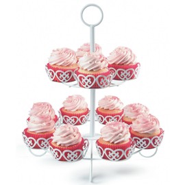 Melidoo Muffin Ferris Wheel | Big Wheel Stand for 8 Muffins | Rotatable Muffin Holder | White Metal | Ideal for Children’s Birthdays, Weddings, Christenings, Birthdays, Baby Shower Gifts