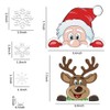 CCINEE 6 Sheets 300 Pcs Christmas Window Clings, Snowflake Reindeer