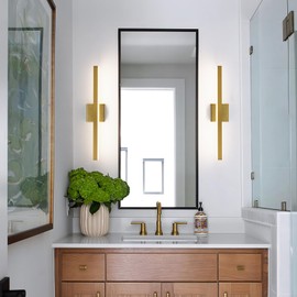 KAISITE Modern Bathroom Vanity Light Gold Light Fixture Over Mirror 24 inch Vanity Lighting Fixture Dimmable 5CCT LED Bar Vanity Light for Bathroom Restroom