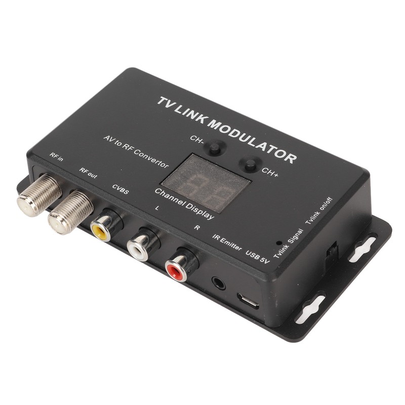 UHF Modulator TV Link Modulator 471.25‑885.25MHz Support PAL NTSC AV