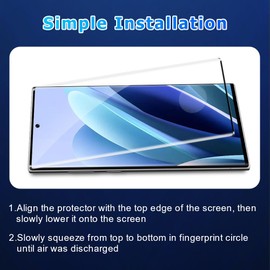 [2+2 Pack] For Galaxy S23 Ultra Screen Protector and Camera Lens Protector, Fingerprint Unlock, Anti Scratch, Bubble Free, Easy to install, HD Clear for S23 Ultra Tempered Glass Screen Protector 6.8 Inch