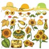 Kristin Paradise 25Pcs Sunflower Photo Booth Props with Stick, Yellow