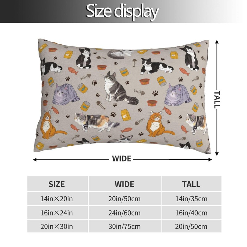 Majoug 20x30 Inch Cute cat Standard Pillow Cases, Ultra Soft