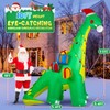 Calmbee 10 FT Christmas Inflatables Decoration, Giant Movable-Head Dinosaur with
