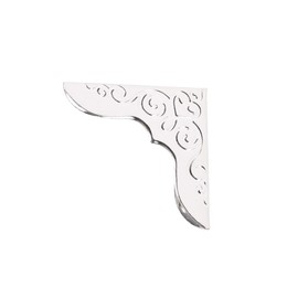 sourcing map Metal Book Corner Protectors Edge Cover Guard 23 X 23 X 4mm Silver Tone 30pcs