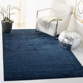 Safavieh Vision Collection VSN606N Modern Ombre Tonal Chic Area Rug, 6'7" x 6'7" Square, Navy