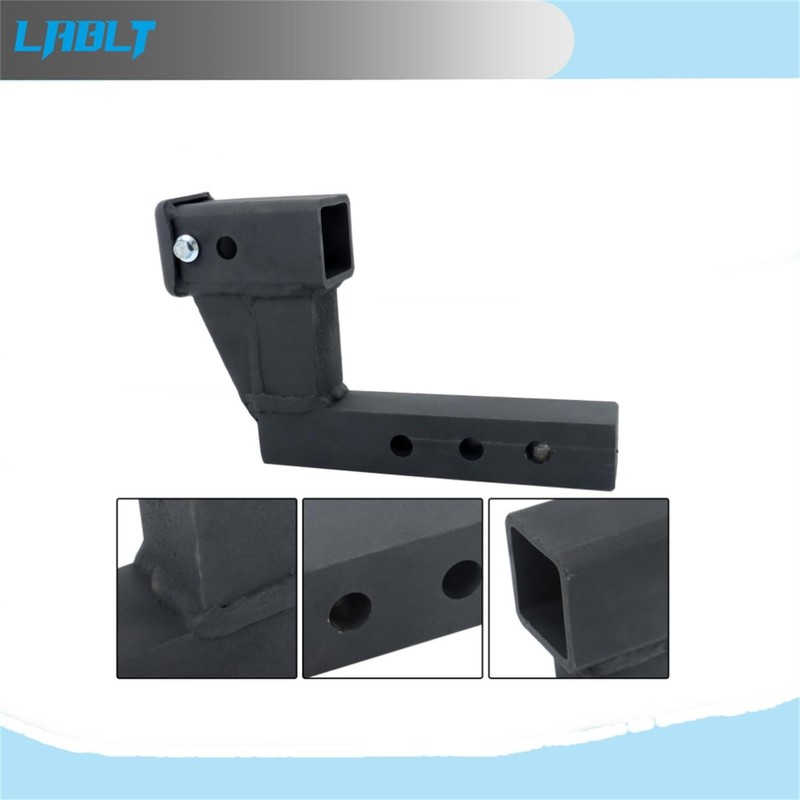 LABLT Trailer Hitch Extender Black for 2 Inch Receiver with
