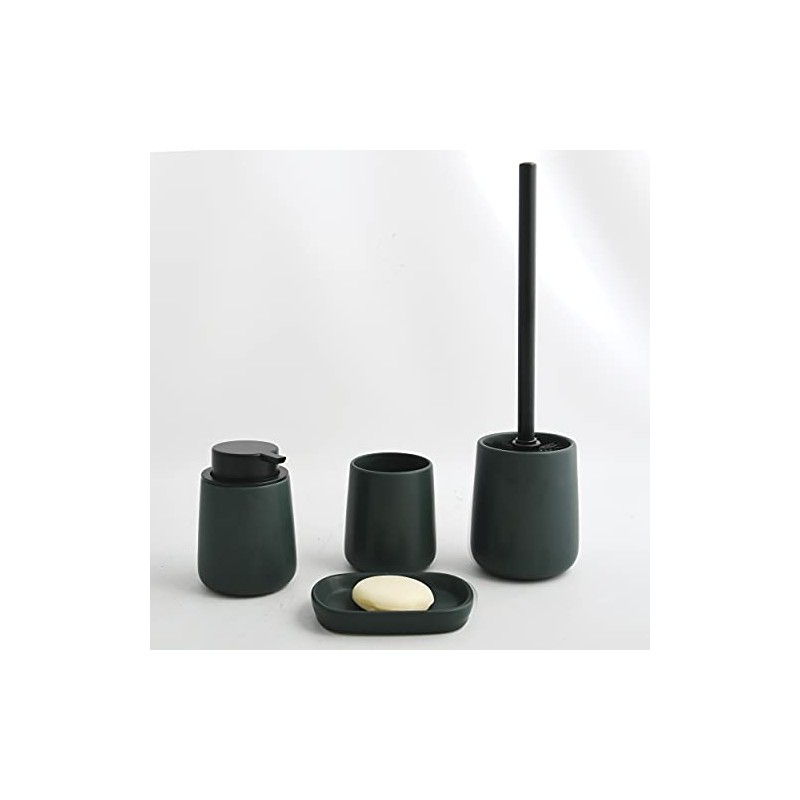 MSV Maonie Toilet Brush Ceramic Toilet Brush Set Matt Dark