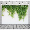 CORFOTO 7x5ft Fabric Green Ivy Leaves Backdrop Green Ivy Plants
