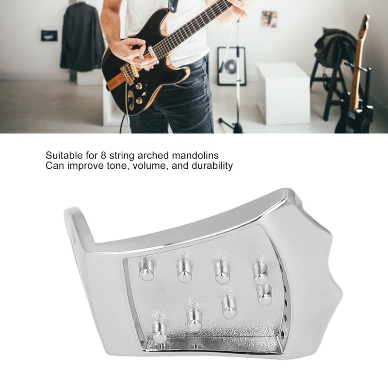 8 String Mandolin Tailpiece with Belt Buckle and Screws Metal