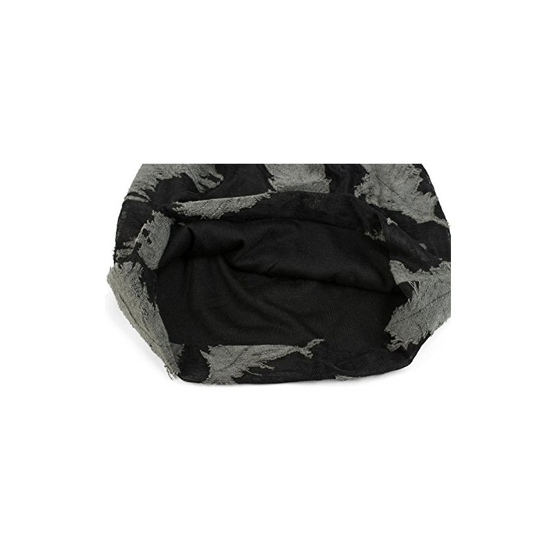 styleBREAKER Beanie Hat with Woven Feather Pattern, Slouch Long Beanie,