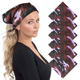 Basic Sense Camouflage Military Bandana, 6pcs Lilac