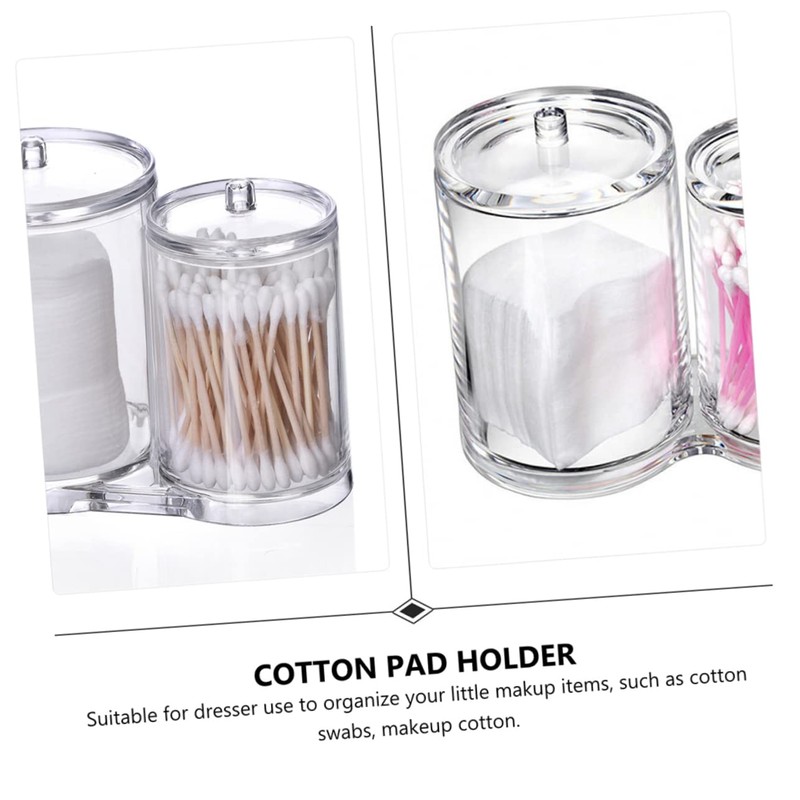 Ciieeo Multifunctional Cotton Pad and Swab Storage Box Lid Organizer