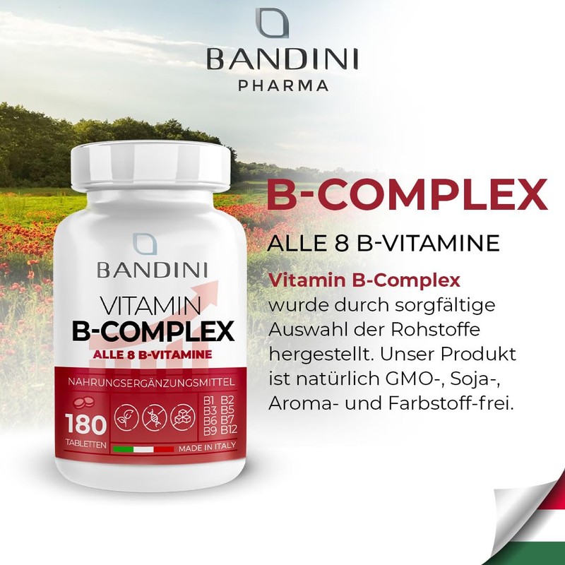 Bandini® Vitamin B Complex - 180 Tablets | High Dose:
