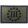 Three Percentage Tactical Morals Applique Embroidered Velcro Patch Olive Brown