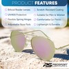 proSPORT Aviator Bifocal Sunglass Reader +1.50 Pink Flashed Mirror Gold