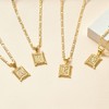 KissYan Initial Letter Pendant Necklace for Men Womens, 14K Gold