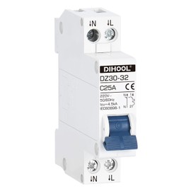 DIHOOL MCB Circuit Breaker 1P+N 10A phase line + neutral line Din Rail Mount Isolator