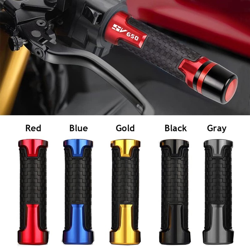 Universal 7/8" 22mm Motorcycle Handlebar Grip, Fit with Suzuki SV650
