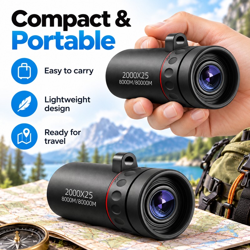 Compact 22mm Objective Monocular Telescope with BK7 Prism and IPX4