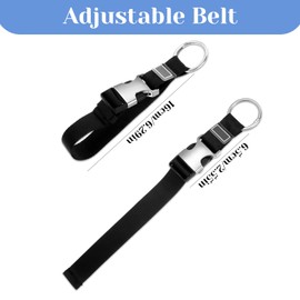 2PCS Add a Bag Luggage Strap Jacket Gripper, Adjustable Suitcase Belt, Carry-On Baggage Suitcase Straps Belts, Travel Attachment Travel Accessories for Connecting Luggage or Backpack, Black