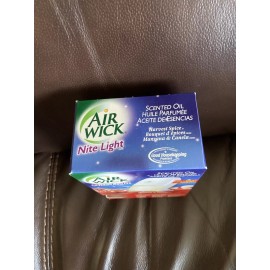 Air Wick Nite Night Light Scented Oil Warmer Plug In w/ 1 Harvest Spice Oil Rare