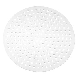 PATIKIL 7.9" Diameter 304 Stainless Steel Perforated Sheet, 0.2" Hole 19GA Expanded Metal Mesh Round Slices Plate Screen Decorative Meshes for Ventilation Grill Smoking, Silver Tone