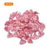 MECCANIXITY 50pcs Bean Paste Pink Bow Ties 1.5"x1" Mini Bowknot
