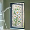 HOMETITUTE Floral Daisy Window Privacy Film Stained Glass Window Film