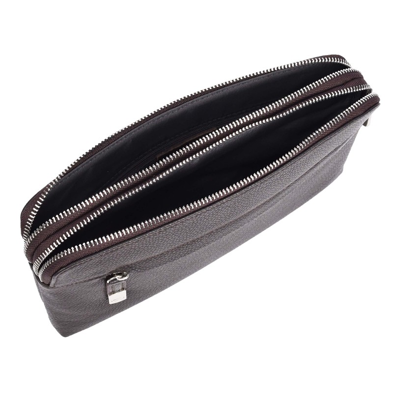 A1 FASHION GOODS Mens Real Leather Wristlet Clutch Bag Mobile