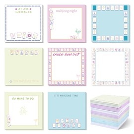 24 piezas de notas adhesivas Mahjong Mah Jong autoadhesivas, blocs de notas de Mahjong, regalos para mujeres, oficina, escuela, suministros de...     