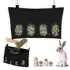 Rabbit Hay Feeder Bag,Hay Hanging Feeder Storage with 4 Holes&Shoulder