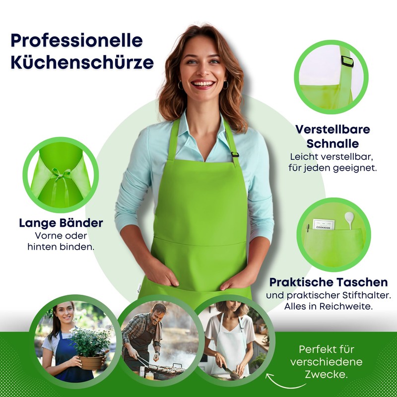 Viamart® - Professional Kitchen Apron - Cooking Apron - BBQ