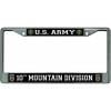 army 10th mountain division military seal chrome license plate frame usa made
