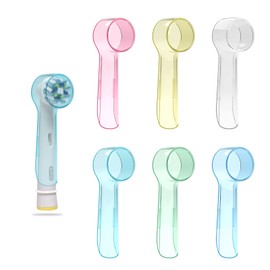 Pack of 6 Nincha Toothbrush Caps for Oral-B Round Toothbrush Heads in Multiple Colors - PC Material, Travel and Home Friendly