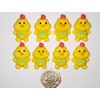 8 Handmade Edible Easter Chicks, Cute Cupcake Sugarpaste Decorations by