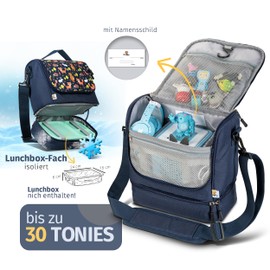 Knuffig - Toniebox bag - with insulated lunch box compartment - extra space for up to 30 Tonies (Fox) (Fox), Fox, shoulder bag
