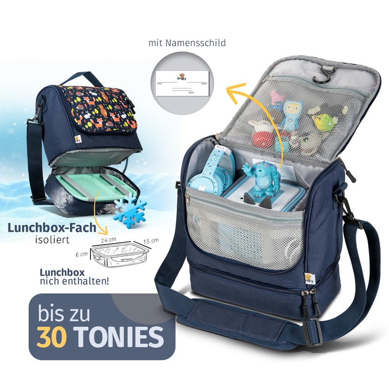Knuffig - Toniebox bag - with insulated lunch box compartment
