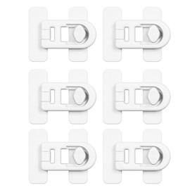 6Pcs Fridge Locks for Kids, Door Lock Without Drilling, Window Safety Lock Bedroom Door Lock, Magnetic Child Locks For Cupboard Doors Oven Baby Proofing, Refrigerator Door Locks for Fridges, Cabinets,