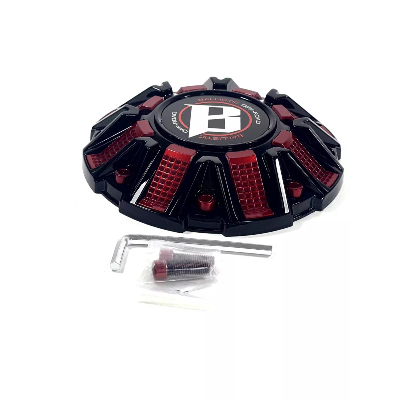 Ballistic Off-Road Wheel Center Cap Gloss Black/Red CAP OR-D2 CAP