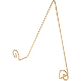 Bard's Shiny Gold-toned Wall Mountable Plate Hanger, 10" H x 10.5" W x 2" D (For Plates 10" - 14"), Pack of 2