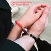 2 Pcs Couples Bracelet Magnetic Healing Stone Stretch Cord Friendship