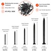 473 Pcs Black Concrete Nails Assortment Kit, 5 Sizes from