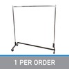SSWBasics Single-Rail Clothing Rack (Z-Truck Rolling Rack) - 63"W X