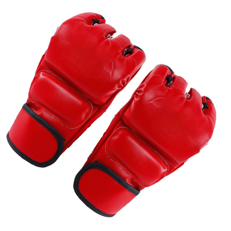 Adult Boxing Gloves Half Finger Open Palm Gloves for Kickboxing