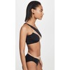 Norma Kamali womens Bikini Top, Black/Nude Mesh, Medium US